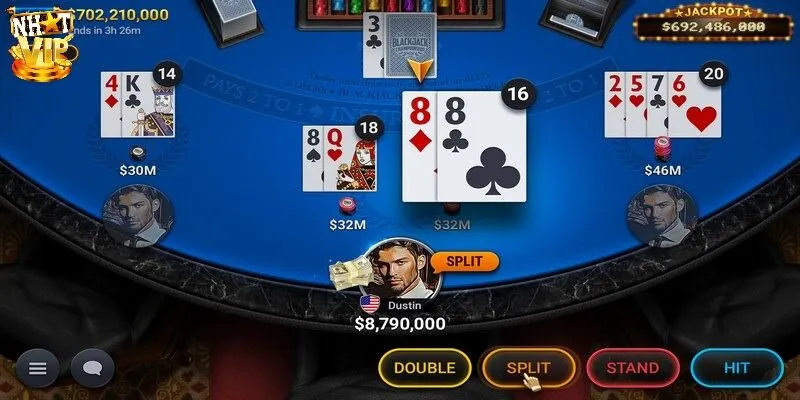 Tìm hiểu các lựa chọn hành động trong Blackjack