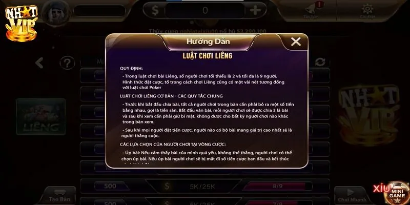 Luật chơi Liêng online cơ bản