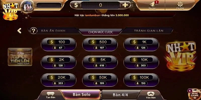 Những mẹo đánh tiến lên miền nam luôn thắng