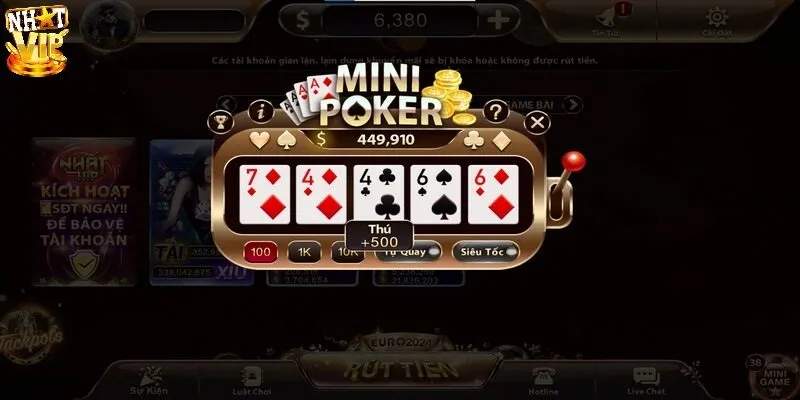 Bật mí mẹo hay chơi Mini Poker thắng lớn